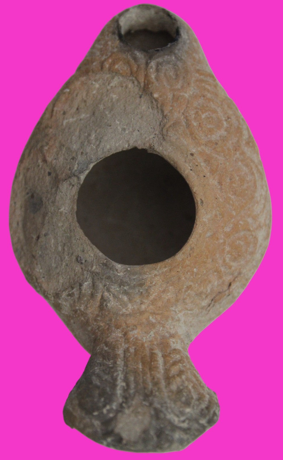 Holy Land Oil Lamp Ancient Artifact Time of the Christians 313-636 AD COA 174
