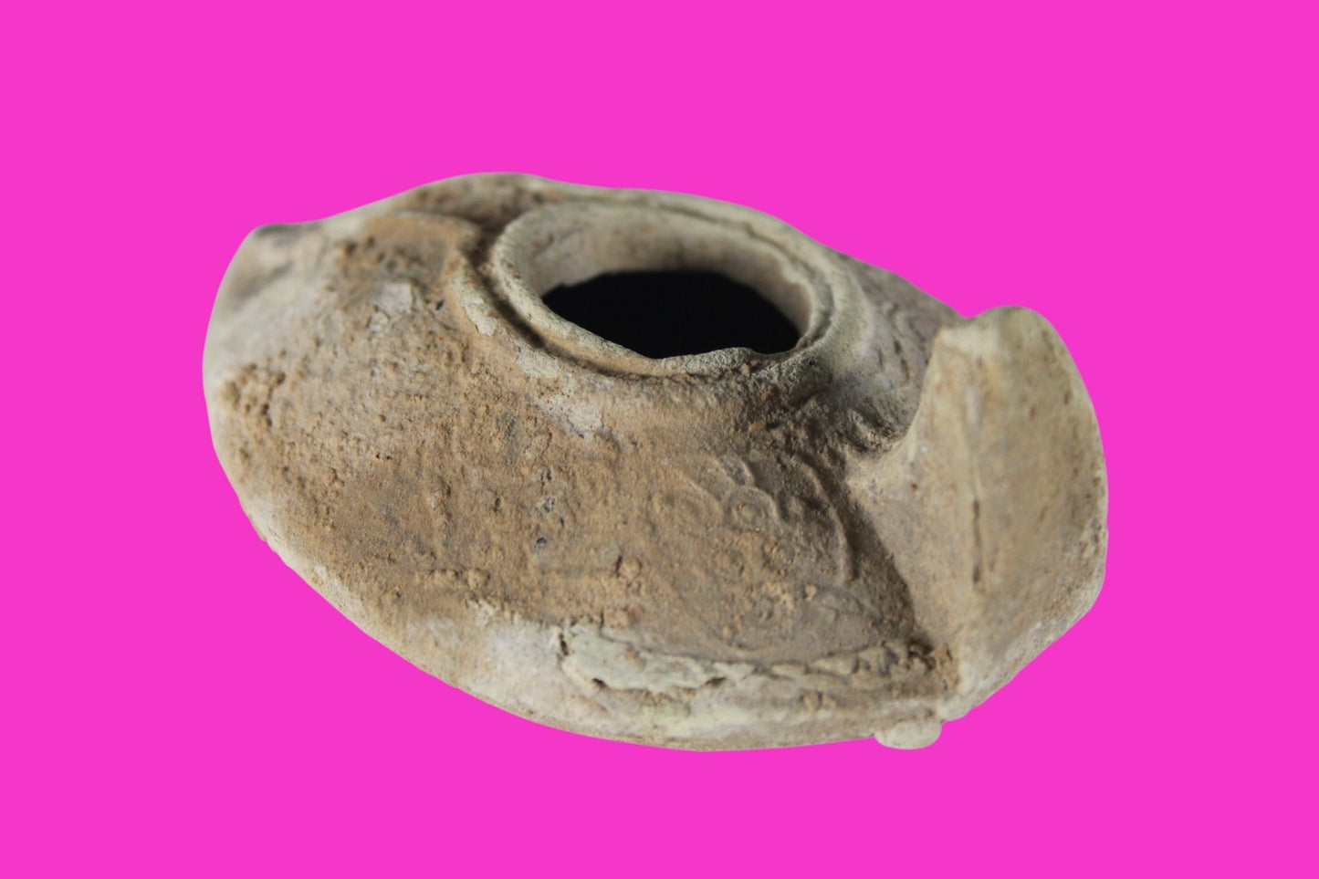 Holy Land Oil Lamp Ancient Artifact Time of the Christians 313-636 AD COA 197