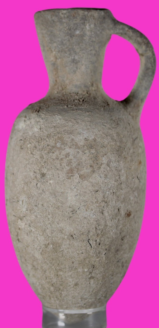 Time of Abraham Holy Land Artifact 6 inch Jar Jug Intact 2000 to 1500 BC COA Z09
