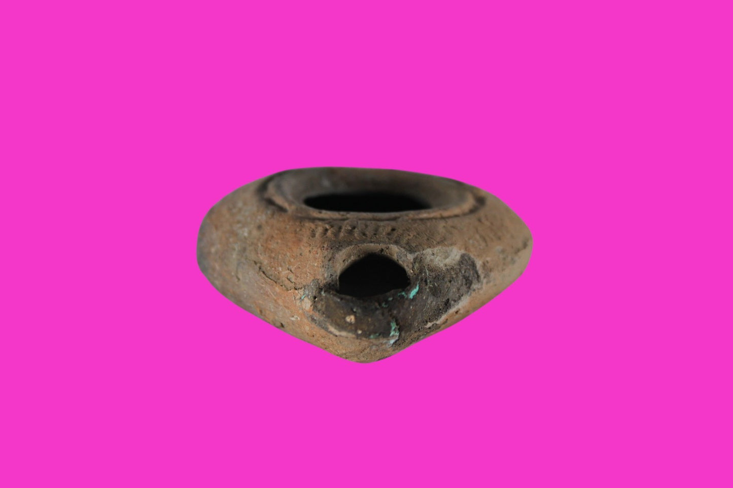 Ancient Holy Land Oil Lamp Artifact Jesus Christ Homeland 100BC-400AD COA 21