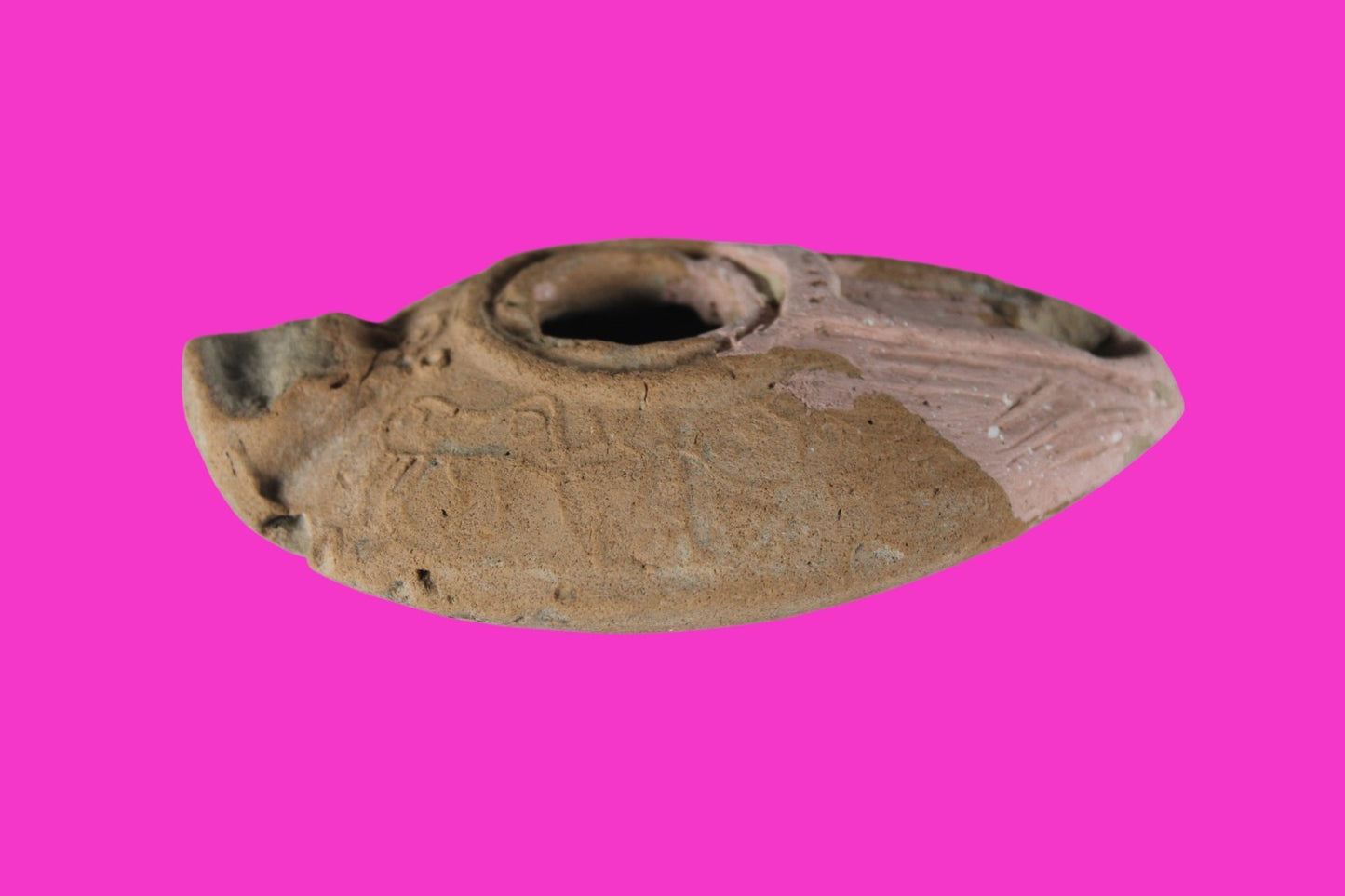 Holy Land Oil Lamp Ancient Artifact Time of the Christians 313-636 AD COA 208