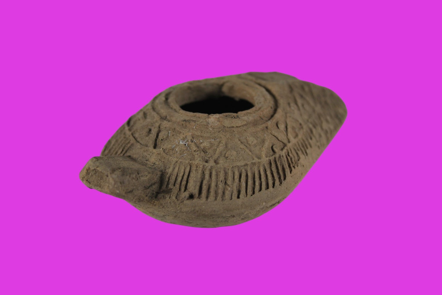 Ancient Holy Land Oil Lamp Artifact  From Jesus Christ Homeland 400-600AD COA 37