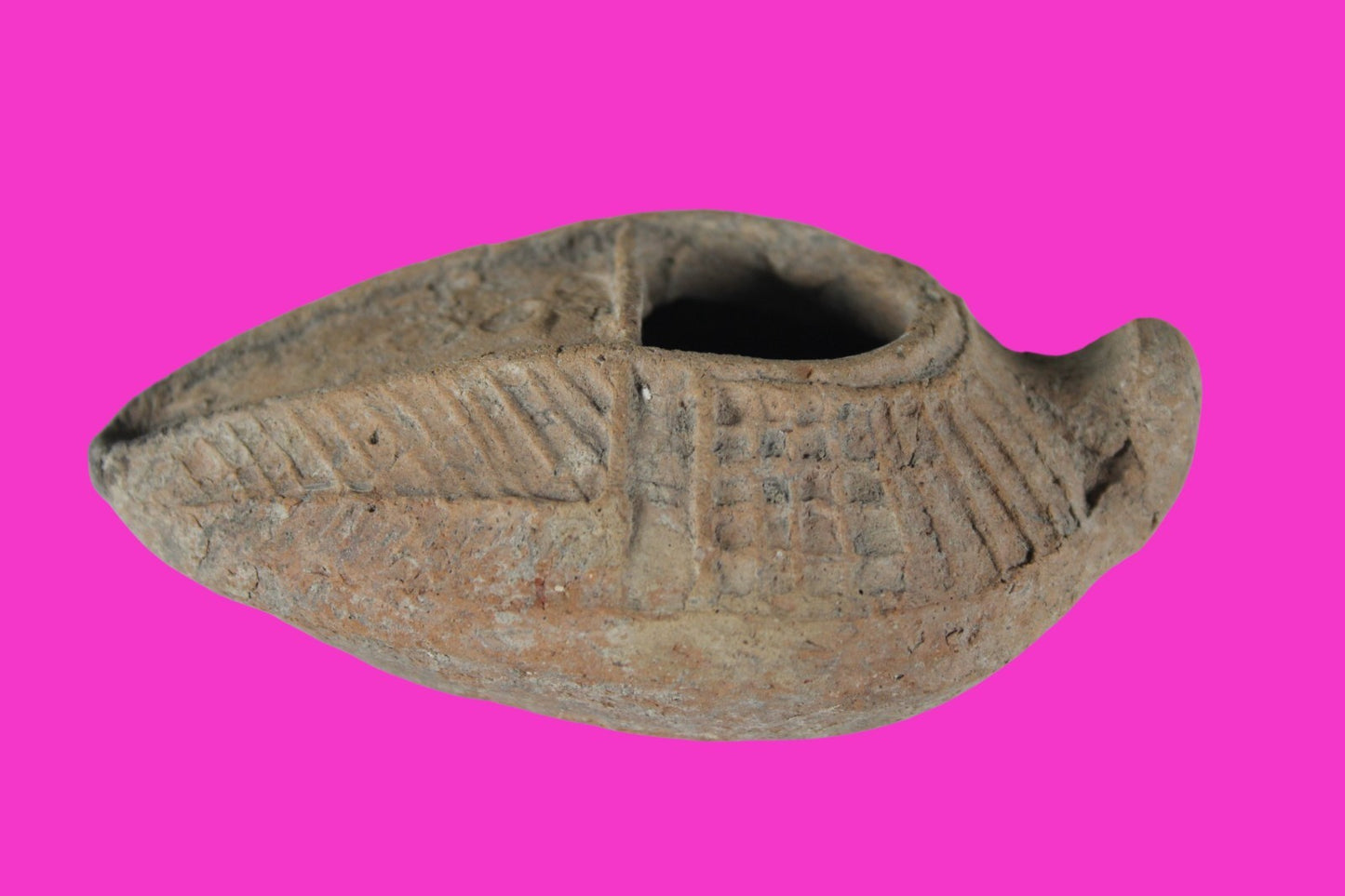 Holy Land Oil Lamp Ancient Artifact Time of the Christians 313-636 AD COA 222