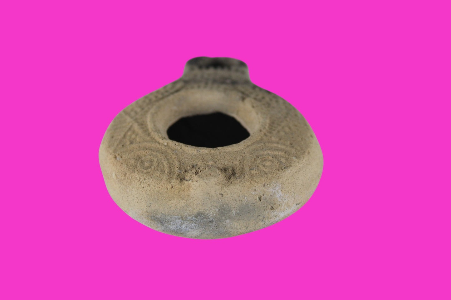 Holy Land Oil Lamp Ancient Artifact Time of Jesus & Apostles 63BC-323AD COA 163