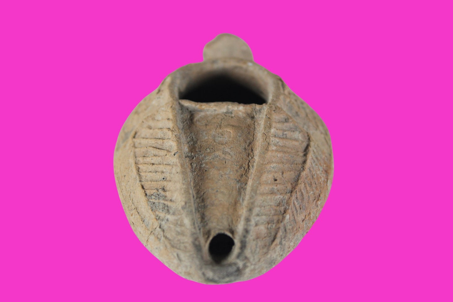 Holy Land Oil Lamp Ancient Artifact Time of the Christians 313-636 AD COA 222