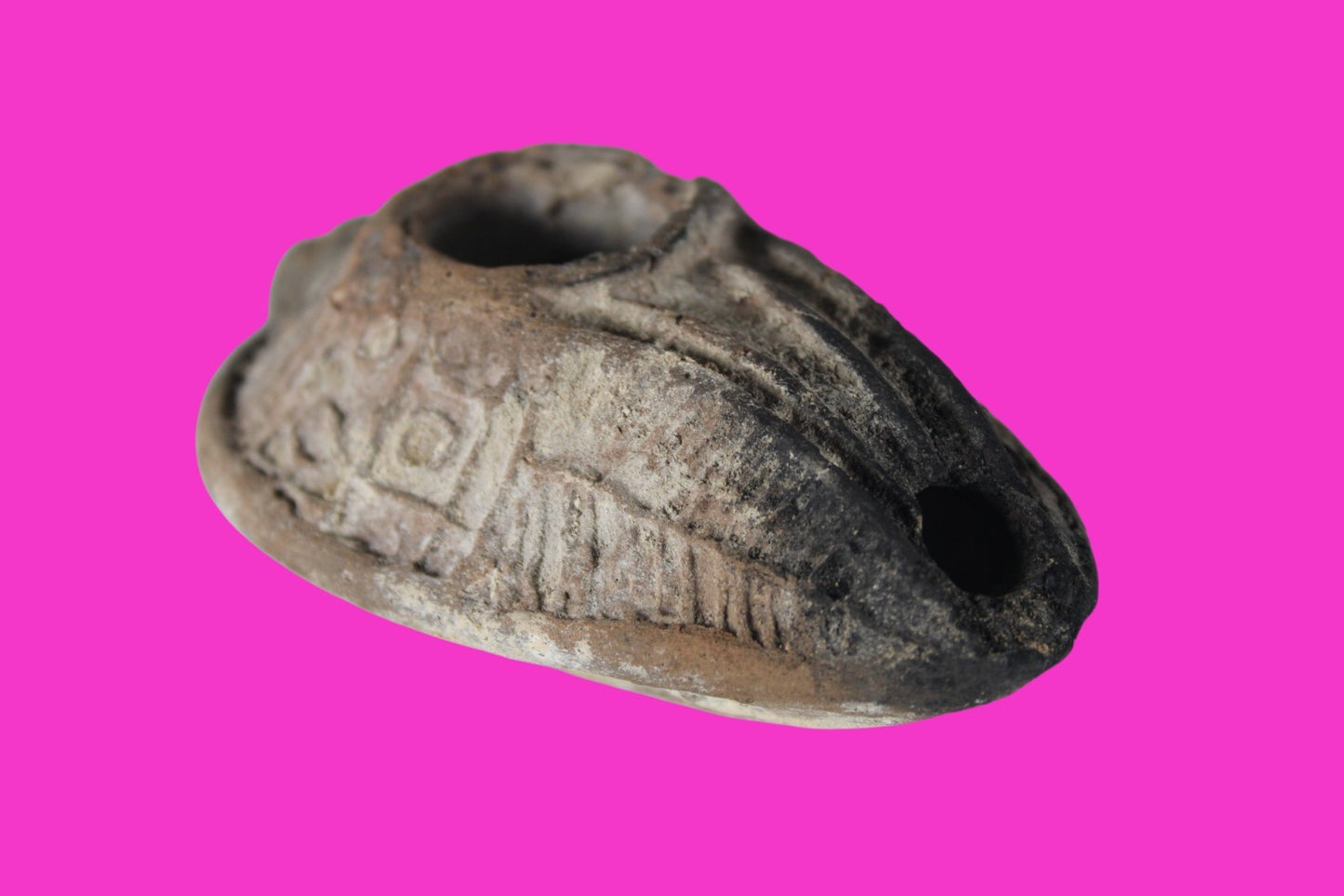 Holy Land Oil Lamp Ancient Artifact Time of the Christians 313-636 AD COA 196