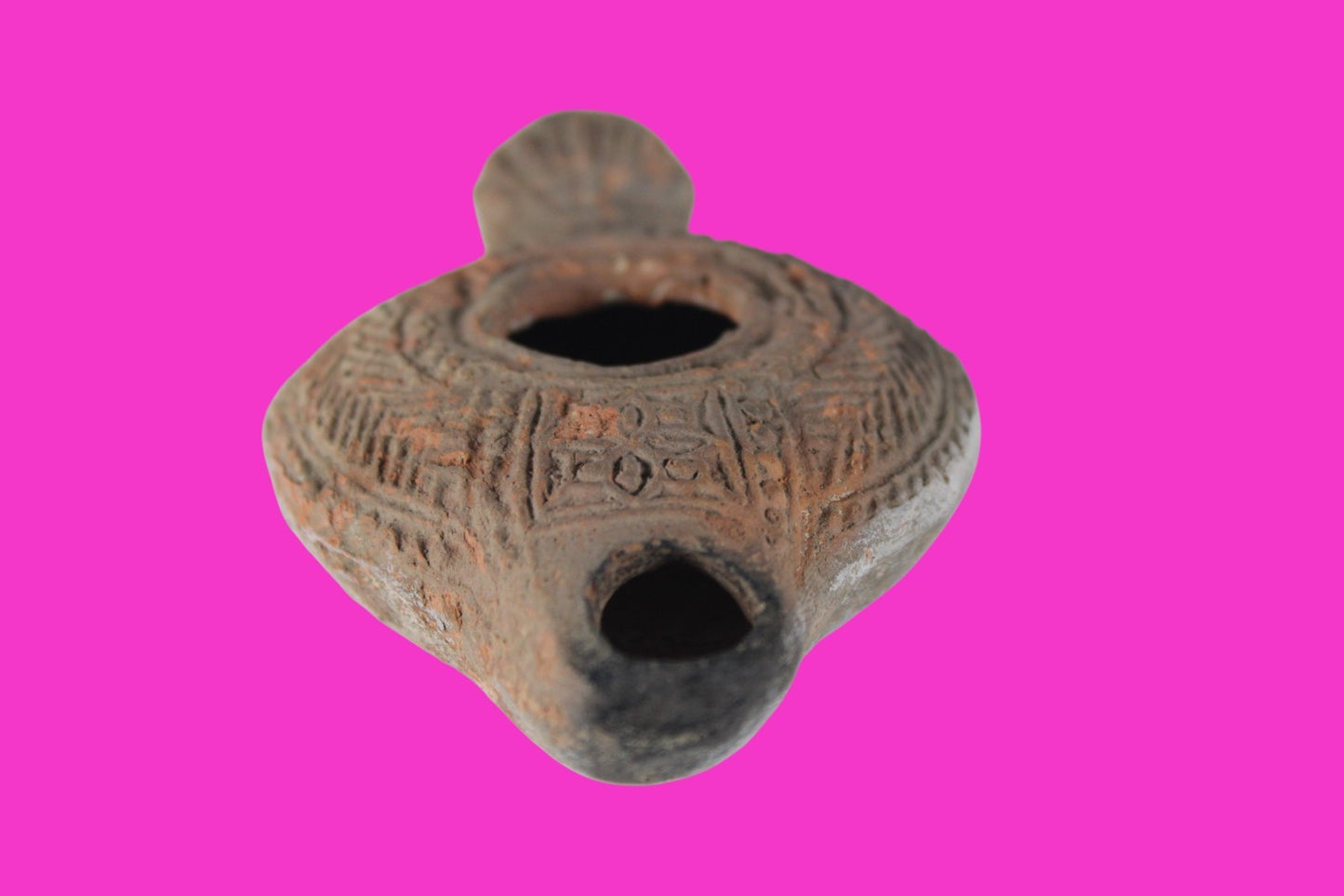 Holy Land Oil Lamp Ancient Artifact Time of the Christians 313-636 AD COA 175