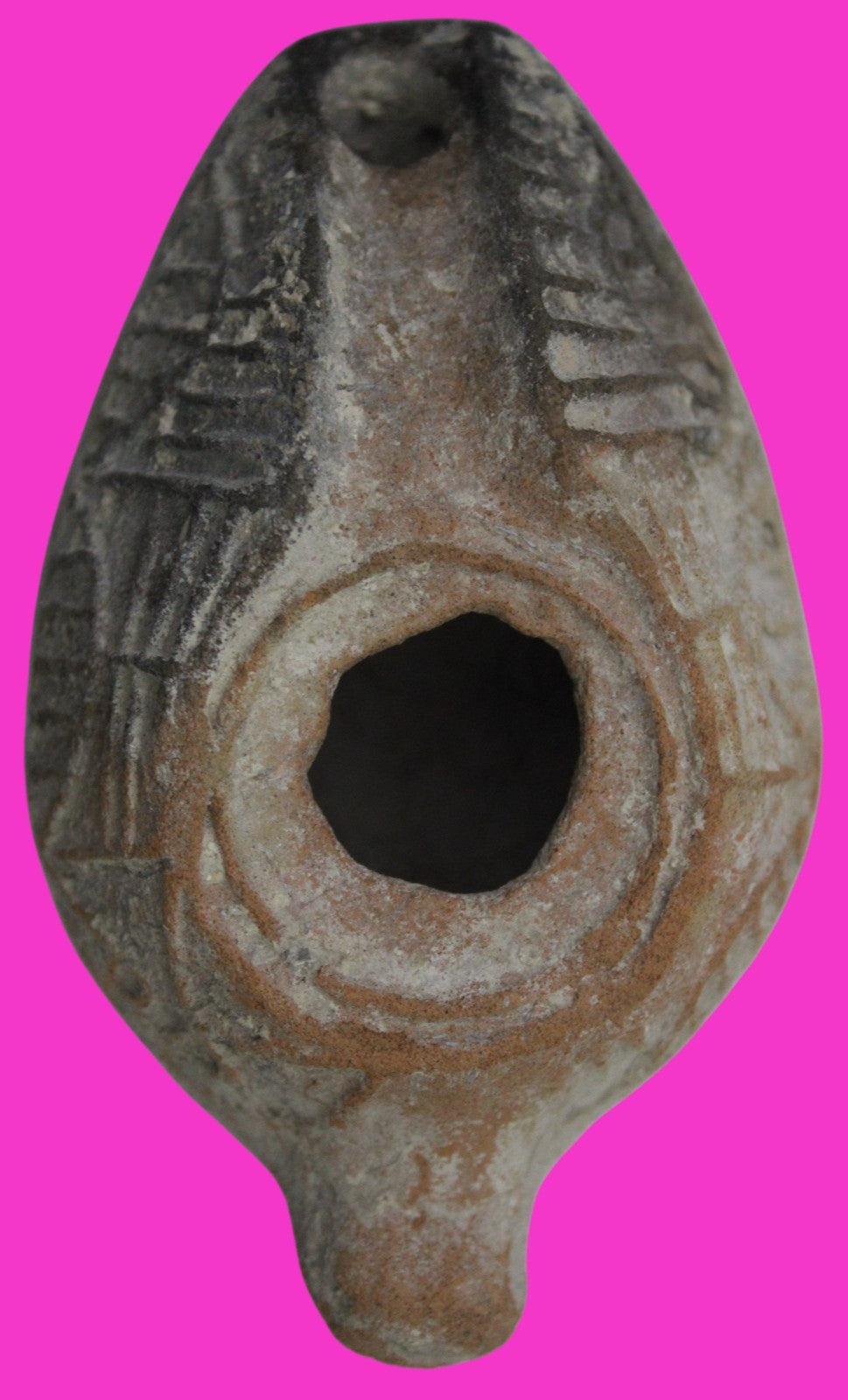 Holy Land Oil Lamp Ancient Artifact Time of the Christians 313-636 AD COA 200