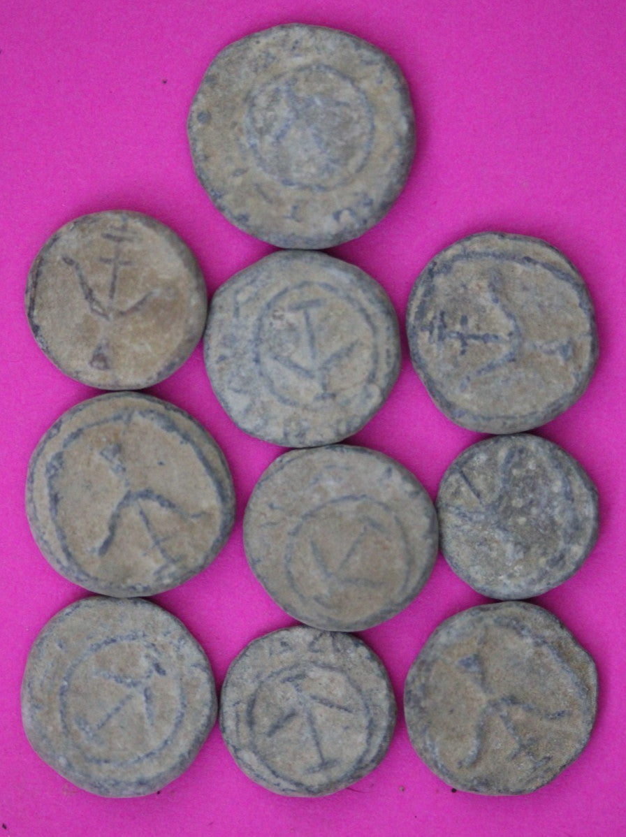 High Quality 10 Widows Mite Coins Holy Land Artifacts Small Leptons COAs Q943