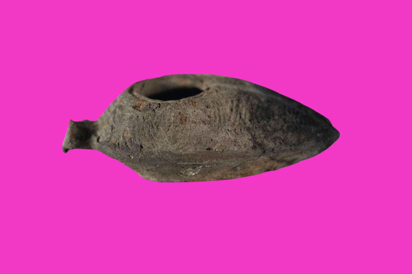 Time of the Christians Oil Lamp Ancient Holy Land Artifact 313-636 AD COA 08