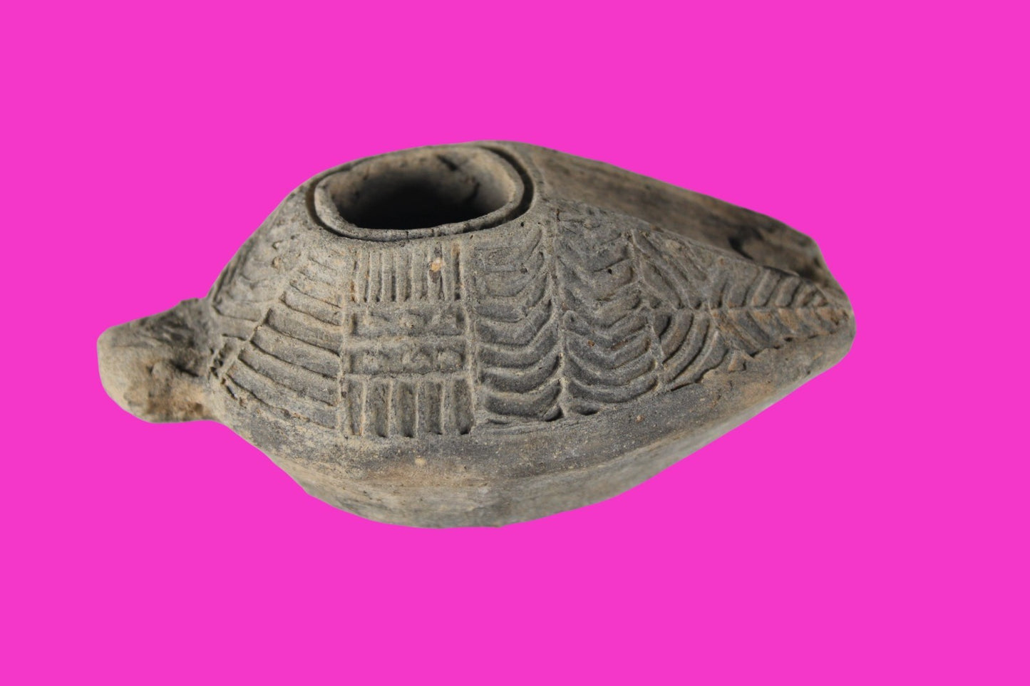 Holy Land Oil Lamp Ancient Artifact Time of the Christians 313-636 AD COA 212