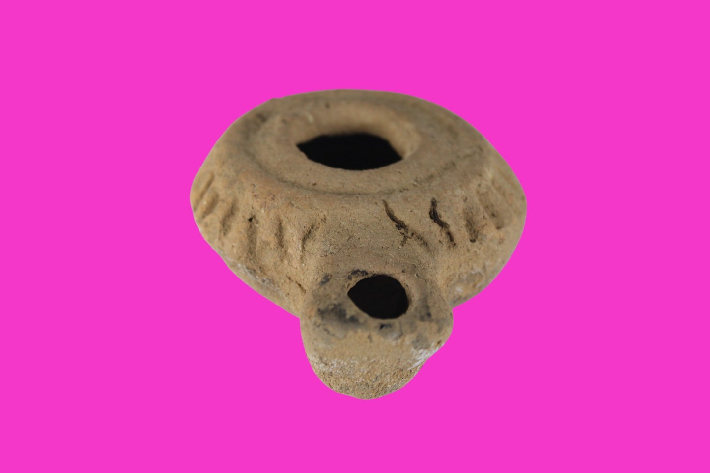Holy Land Oil Lamp Ancient Artifact Time of Jesus & Apostles 63BC-323AD COA 158