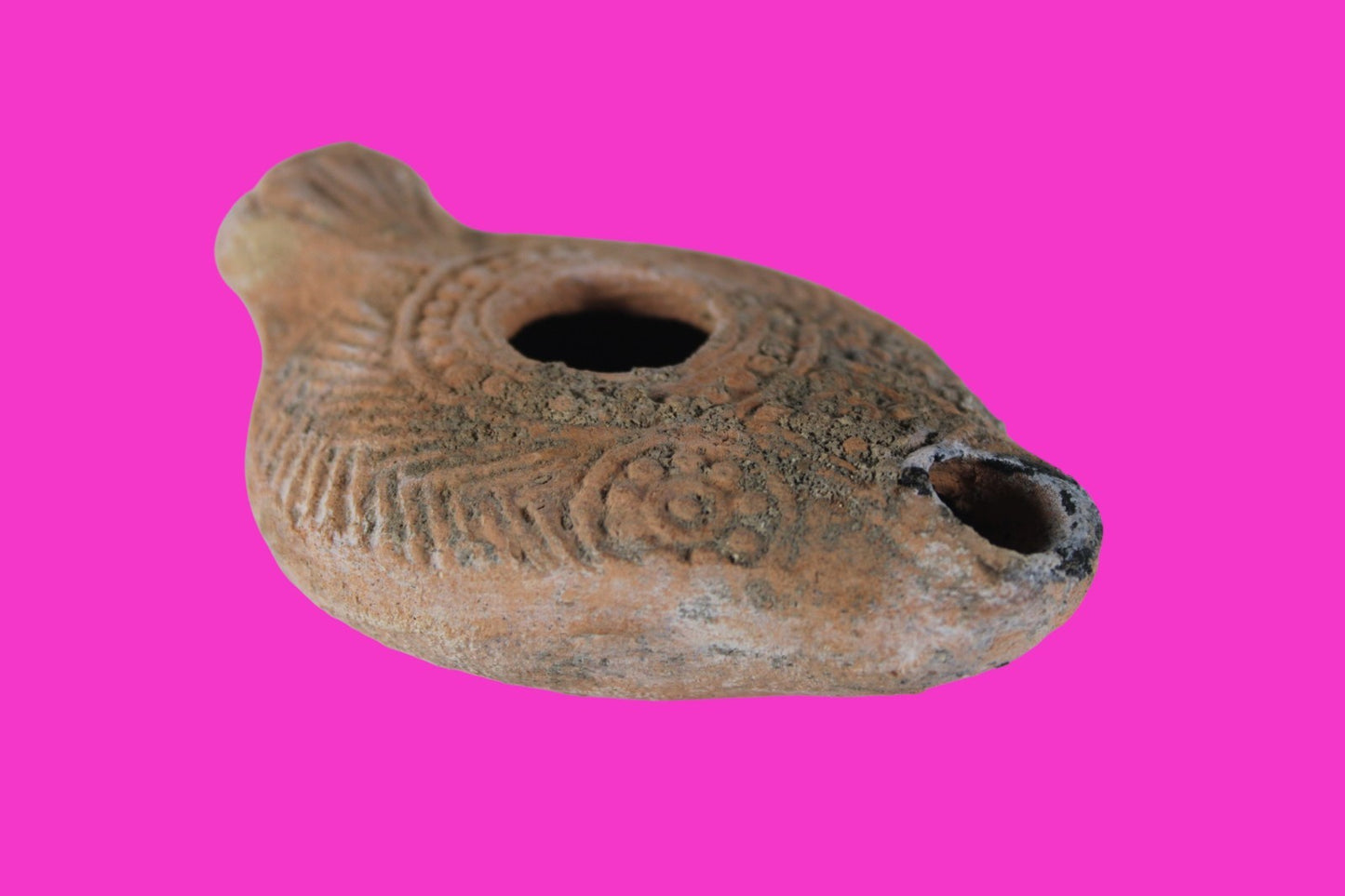 Holy Land Oil Lamp Ancient Artifact Time of the Christians 313-636 AD COA 185