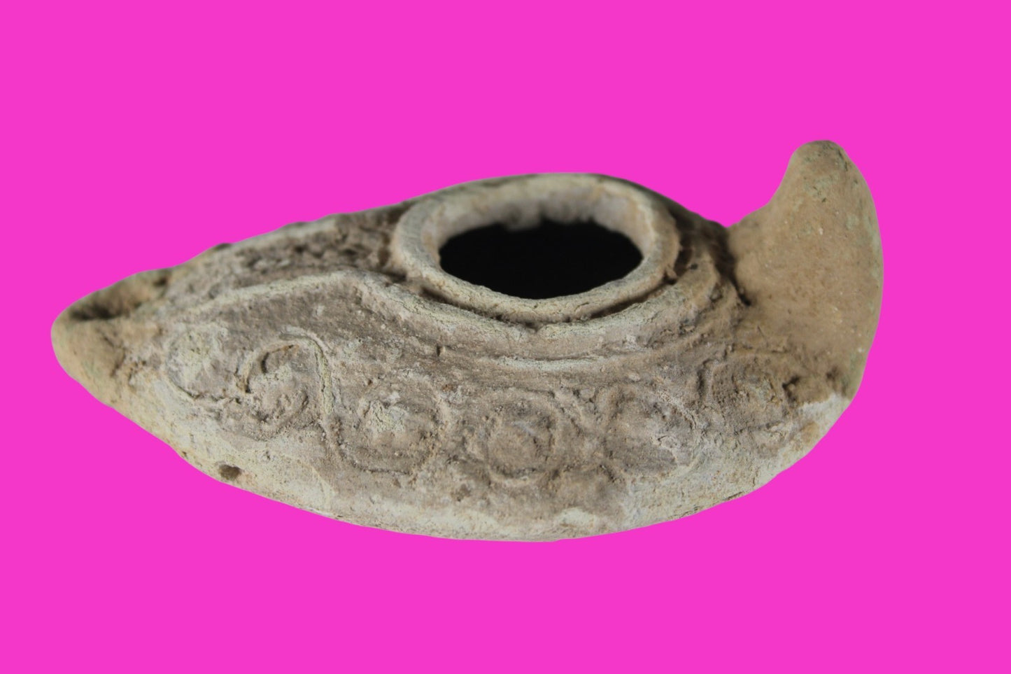 Holy Land Oil Lamp Ancient Artifact Time of the Christians 313-636 AD COA 219