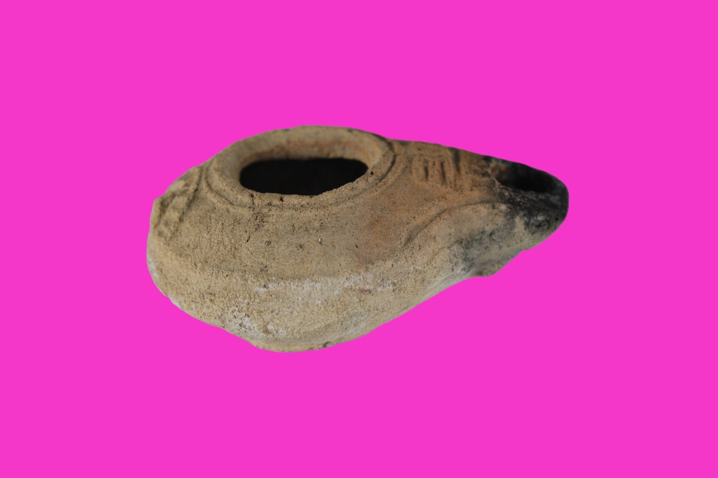Holy Land Oil Lamp Ancient Artifact Time of Jesus & Apostles 63BC-323AD COA 155