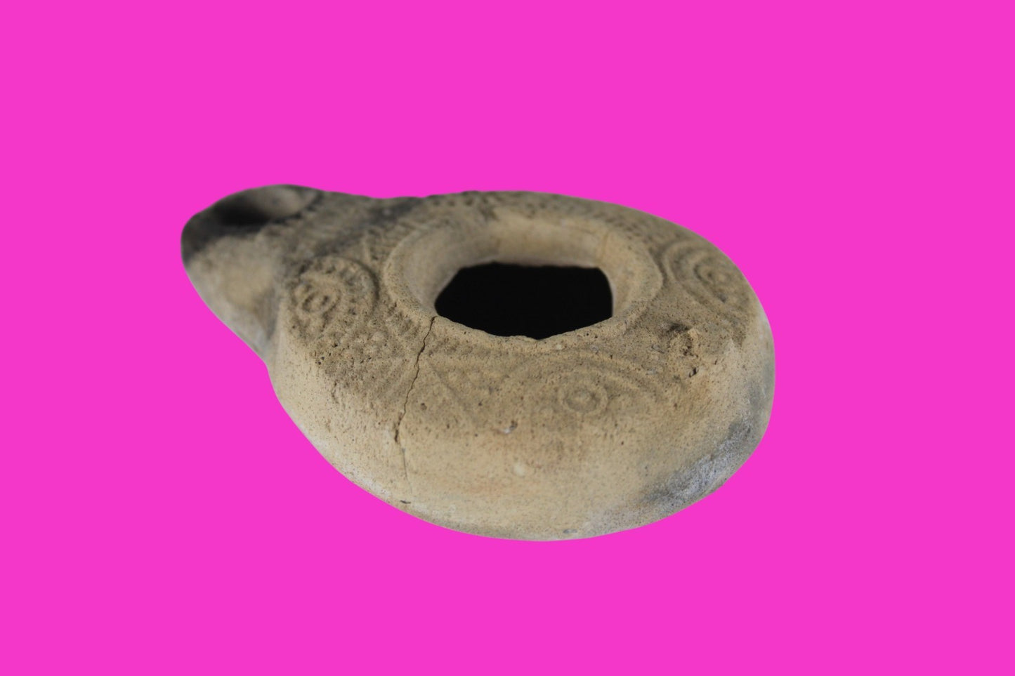 Holy Land Oil Lamp Ancient Artifact Time of Jesus & Apostles 63BC-323AD COA 163