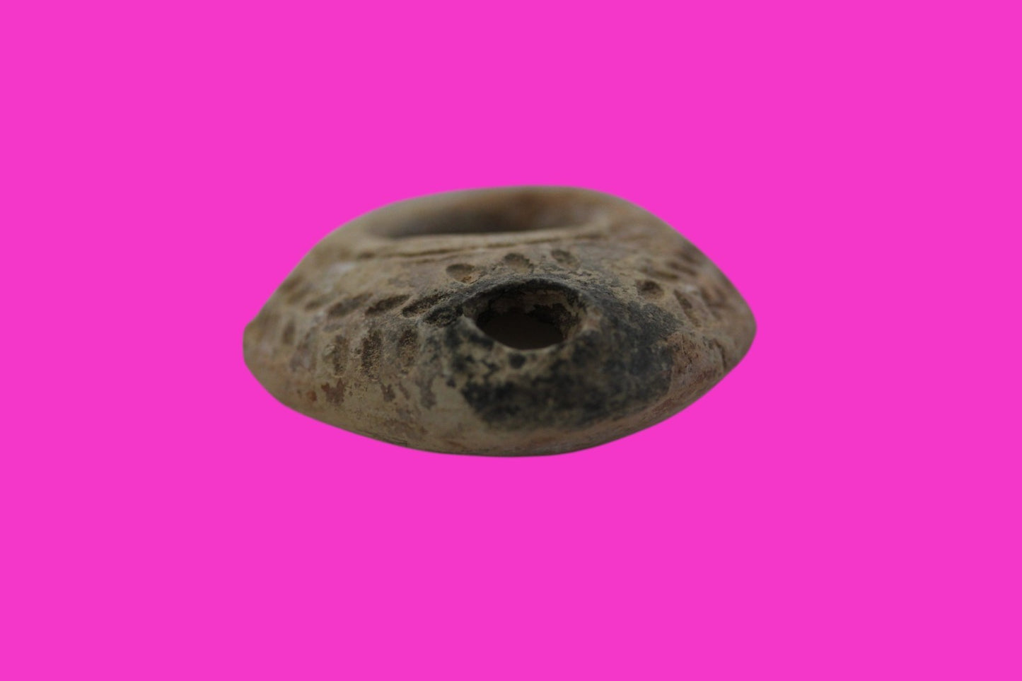 Oil Lamp Holy Land Ancient Artifact Jesus Christ Home Israel 100-400 AD COA J106
