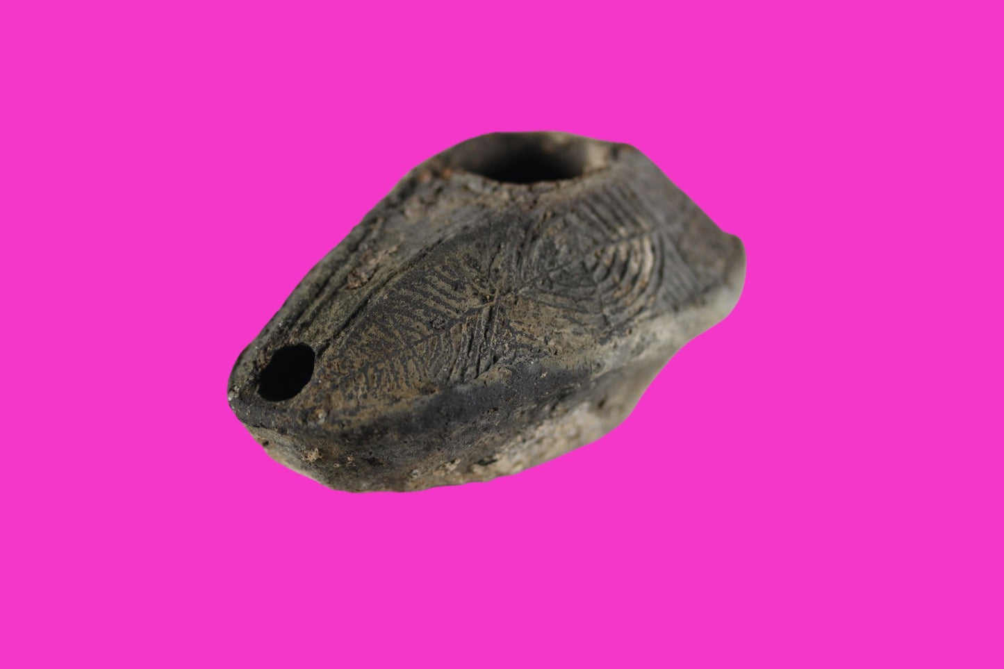 Time of the Christians Oil Lamp Ancient Holy Land Artifact 313-636 AD COA 15