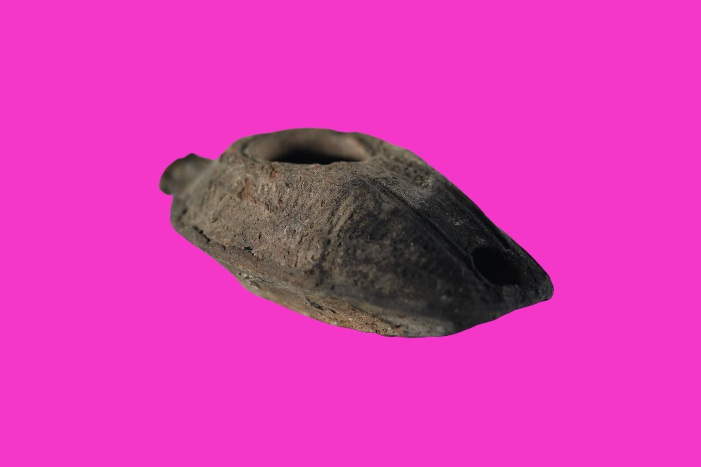 Time of the Christians Oil Lamp Ancient Holy Land Artifact 313-636 AD COA 08