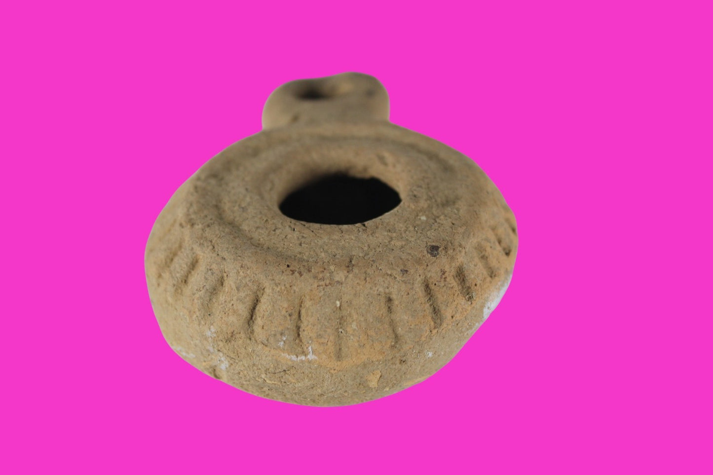 Holy Land Oil Lamp Ancient Artifact Time of Jesus & Apostles 63BC-323AD COA 158