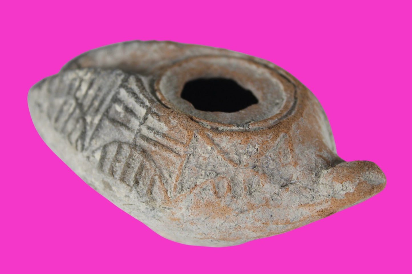 Holy Land Oil Lamp Ancient Artifact Time of the Christians 313-636 AD COA 200