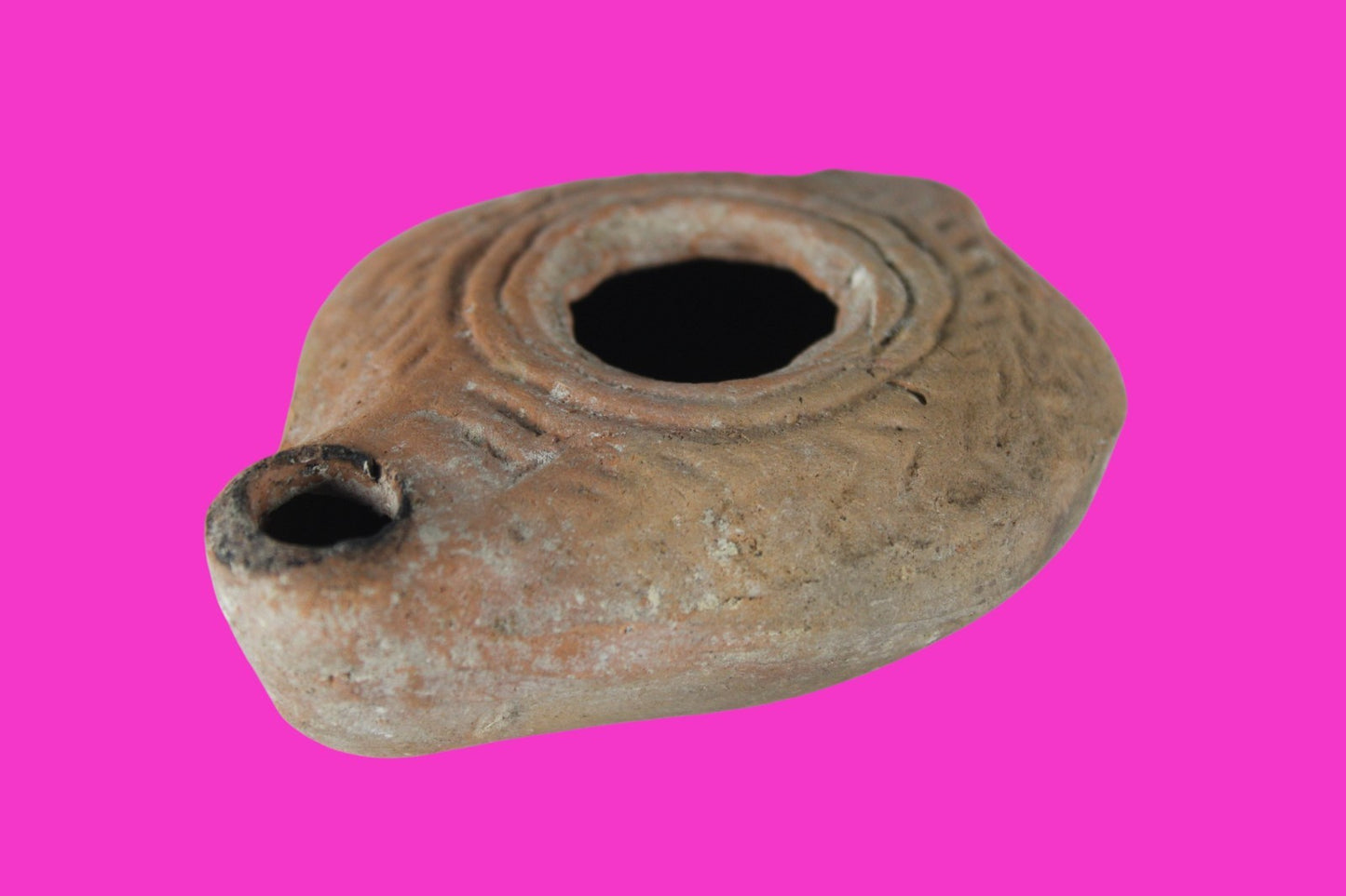 Holy Land Oil Lamp Ancient Artifact Time of the Christians 313-636 AD COA 217