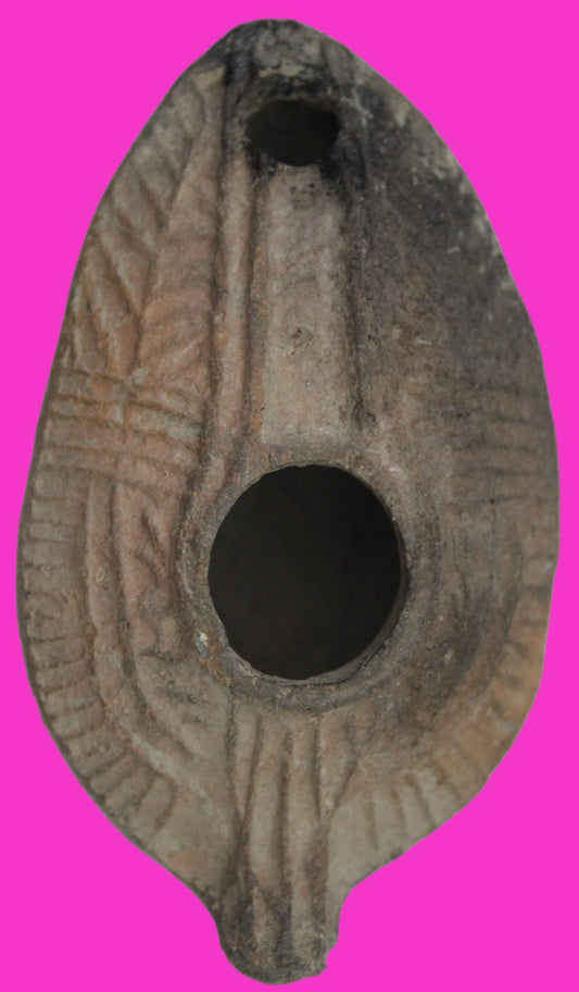 Holy Land Oil Lamp Ancient Artifact Time of the Christians 313-636 AD COA 188