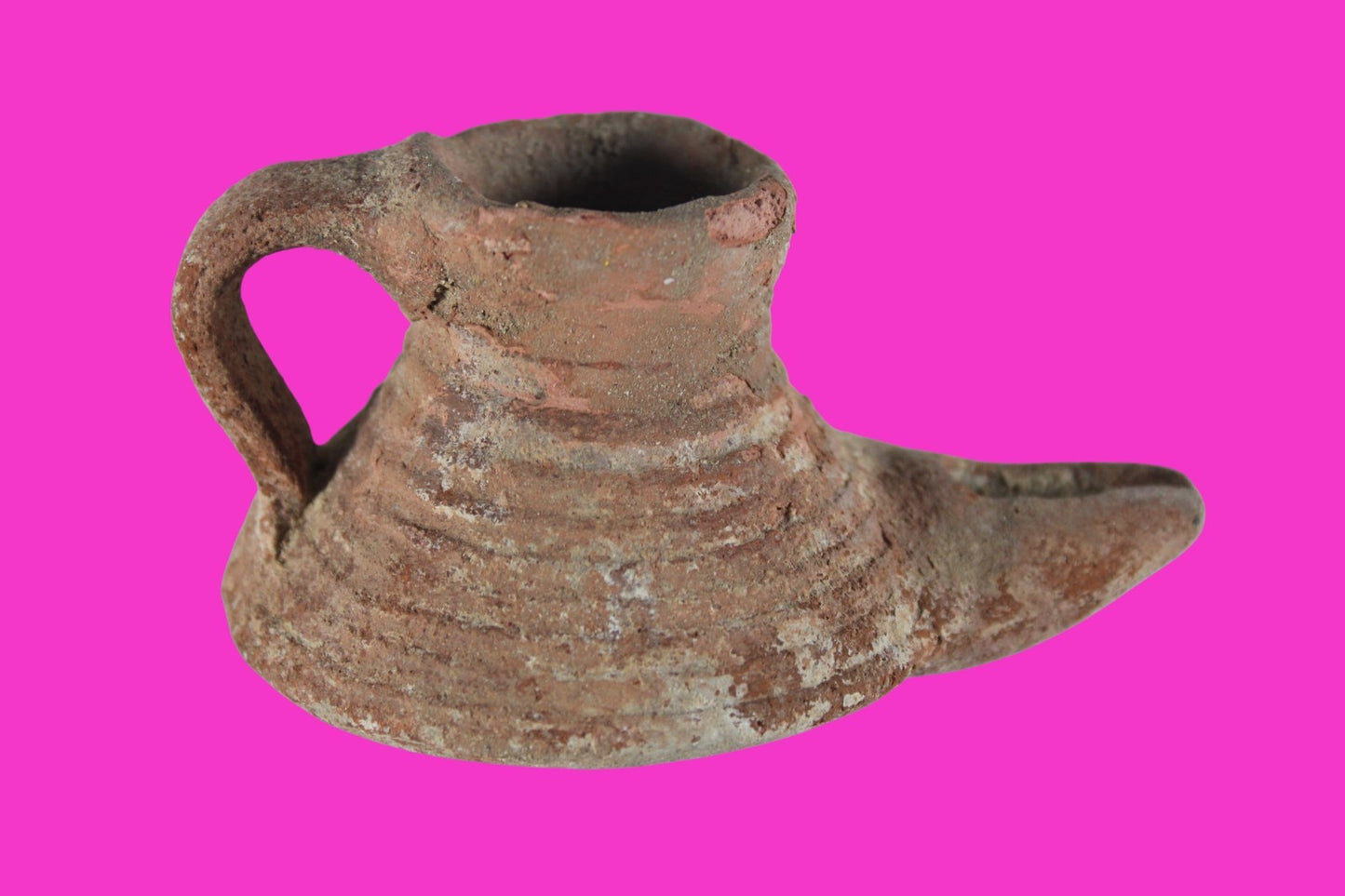 Holy Land Oil Lamp Ancient Artifact Time of the Arab Invasion 660-800 AD COA 237