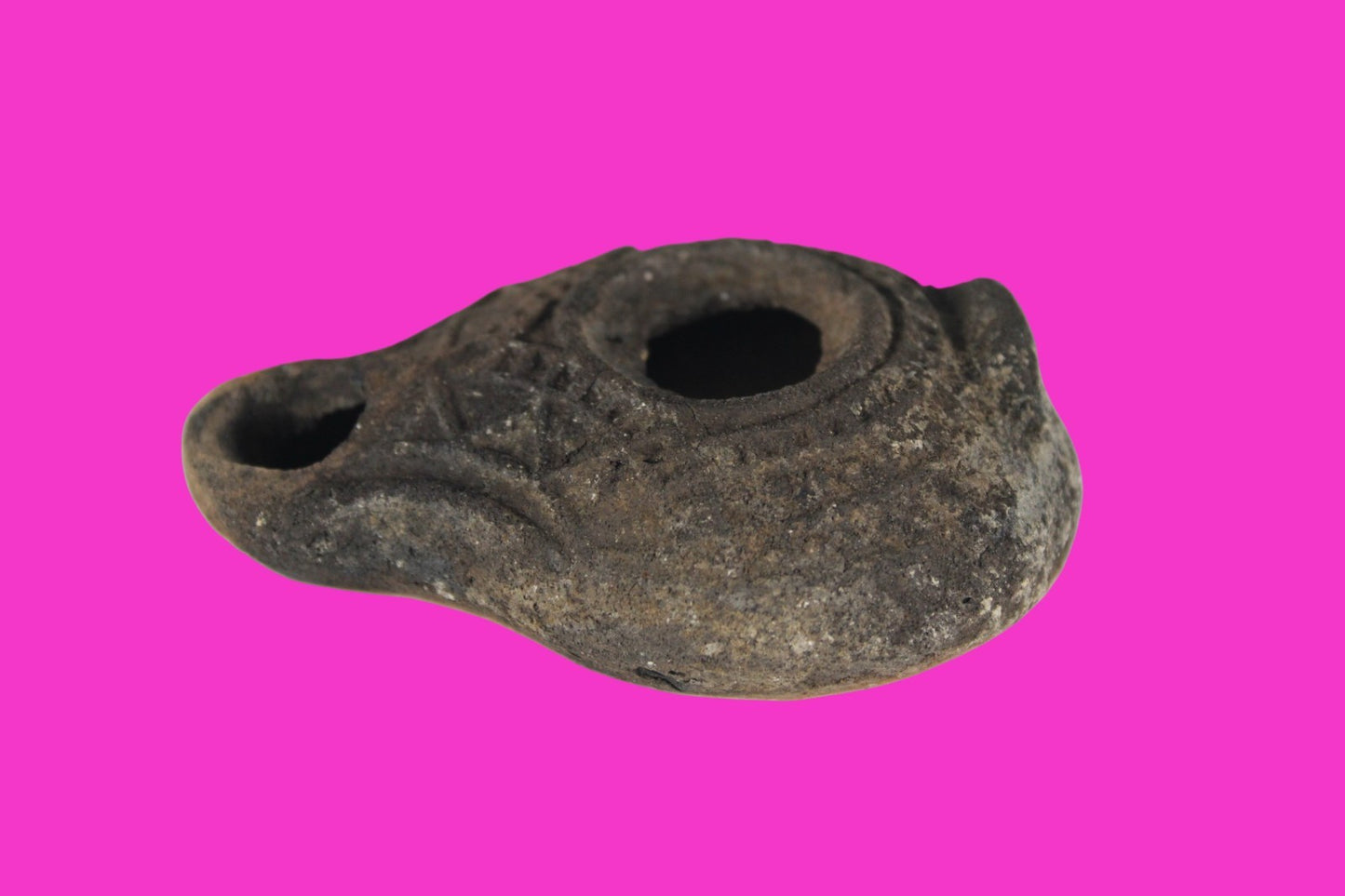 Holy Land Oil Lamp Ancient Artifact Time of Jesus & Apostles 63BC-323AD COA 63