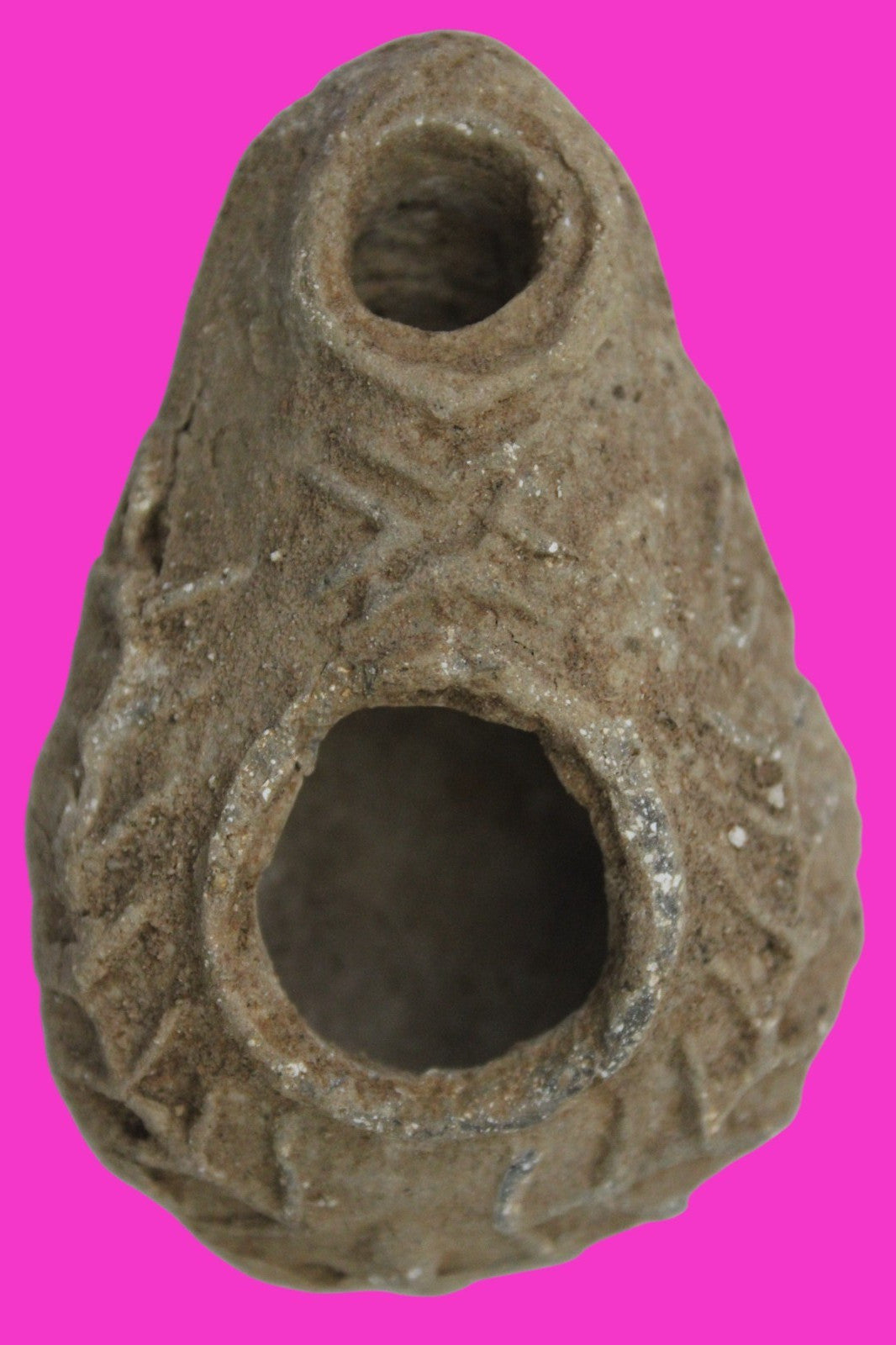 Holy Land Oil Lamp Ancient Artifact Time of the Christians 313-636 AD COA 201