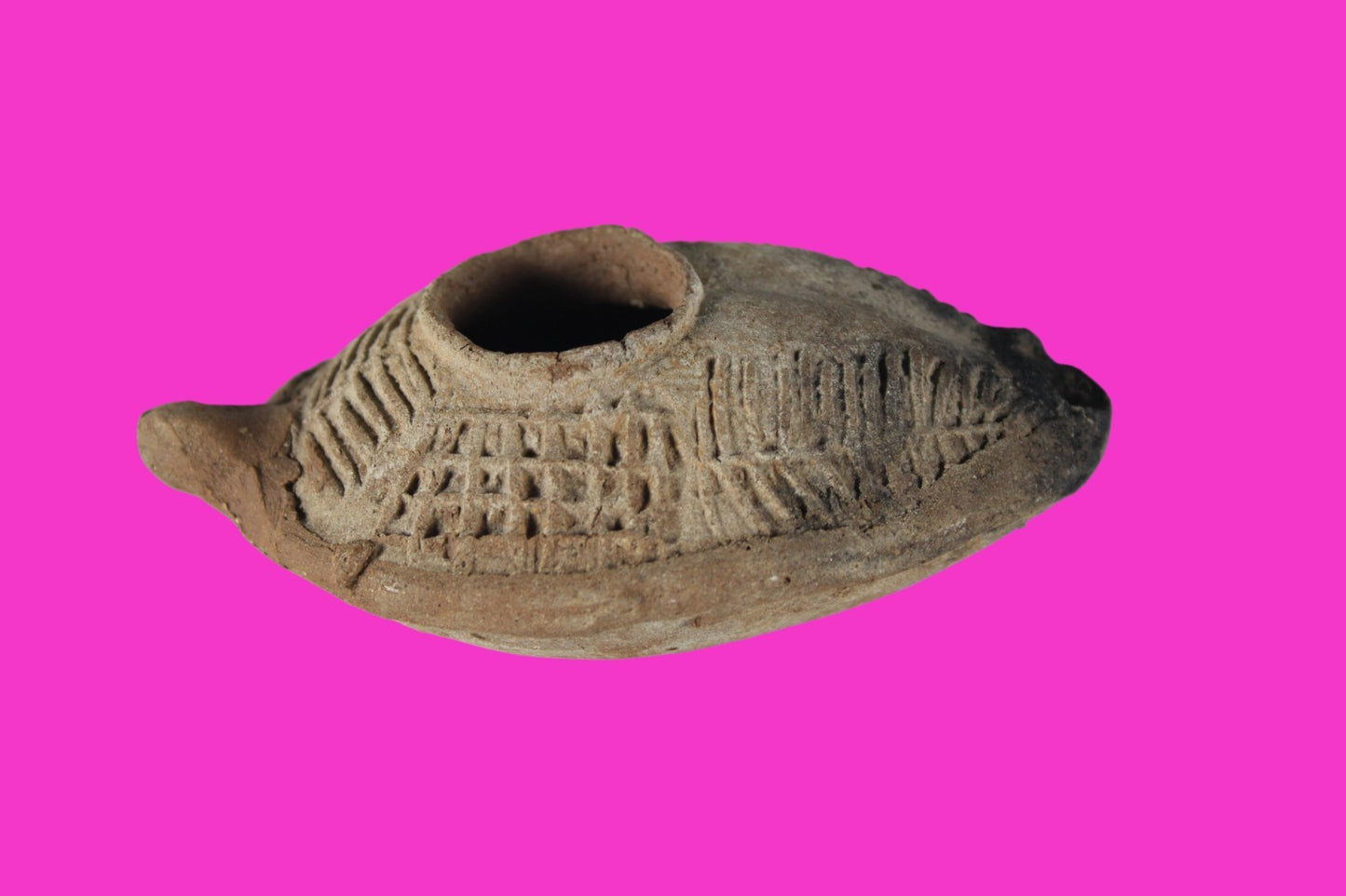 Holy Land Oil Lamp Ancient Artifact Time of the Christians 313-636 AD COA 210