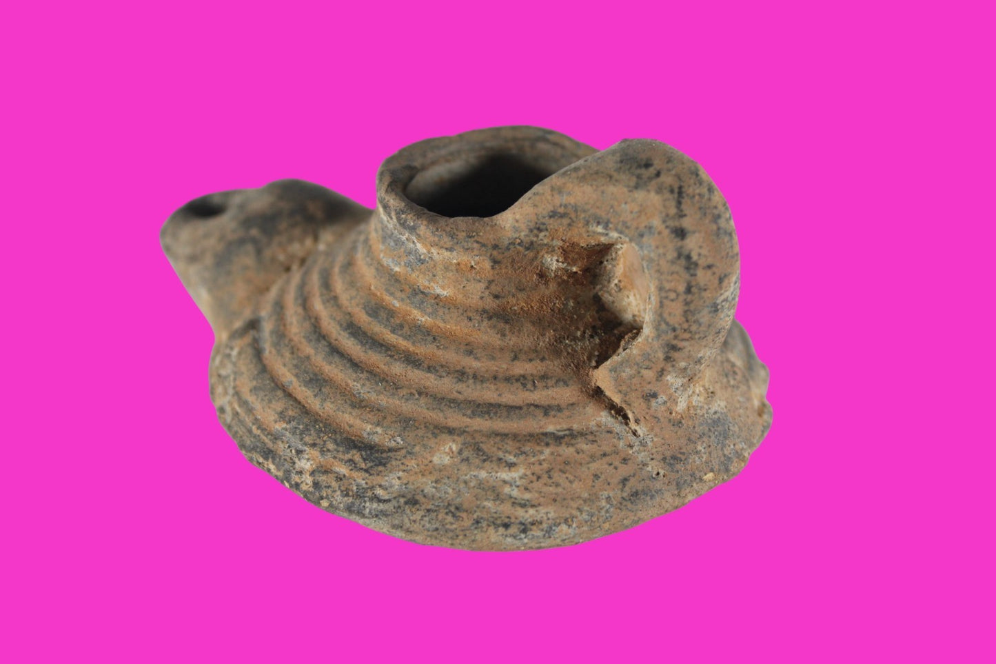 Holy Land Oil Lamp Ancient Artifact Time of the Arab Invasion 660-800 AD COA 242
