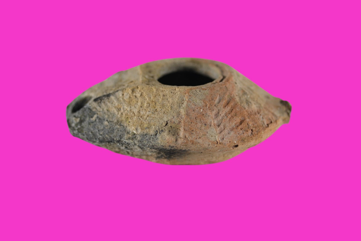 Holy Land Oil Lamp Ancient Artifact Time of the Christians 313-636 AD COA 47