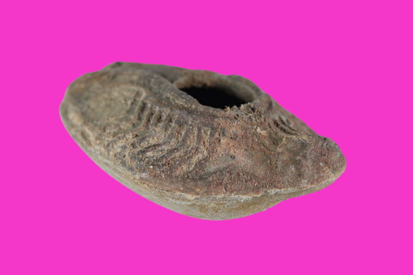 Holy Land Oil Lamp Ancient Artifact Time of the Christians 313-636 AD COA 178
