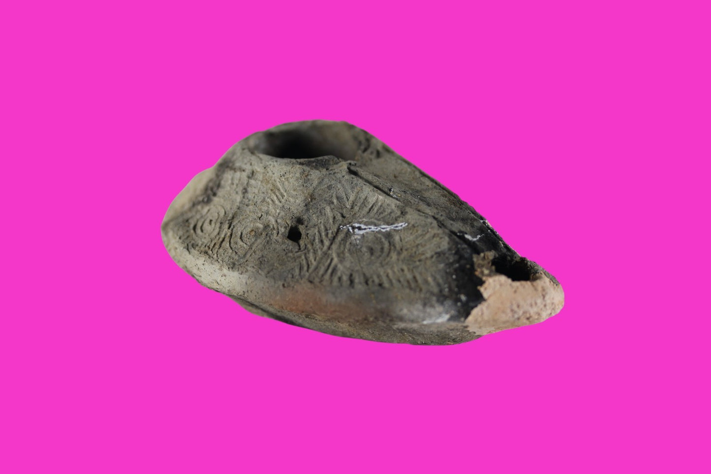 Time of the Christians Oil Lamp Ancient Holy Land Artifact 313-636 AD COA 18