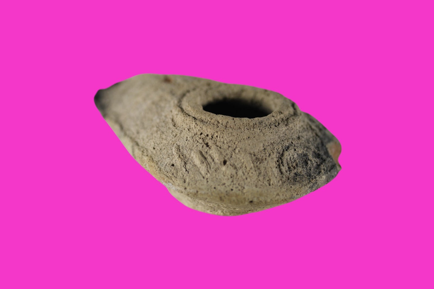 Time of the Christians Oil Lamp Ancient Holy Land Artifact 313-636 AD COA 13
