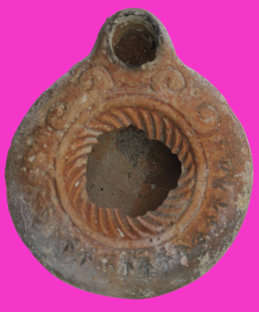 Holy Land Oil Lamp Ancient Artifact Time of Jesus & Apostles 63BC-323AD COA 168