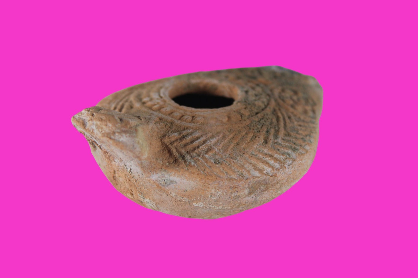 Holy Land Oil Lamp Ancient Artifact Time of the Christians 313-636 AD COA 185