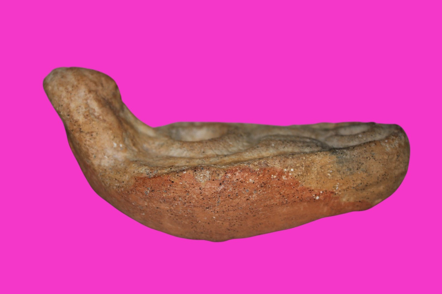 Oil Lamp Holy Land Ancient Artifact Jesus Christ Home Israel 100-400 AD COA J122