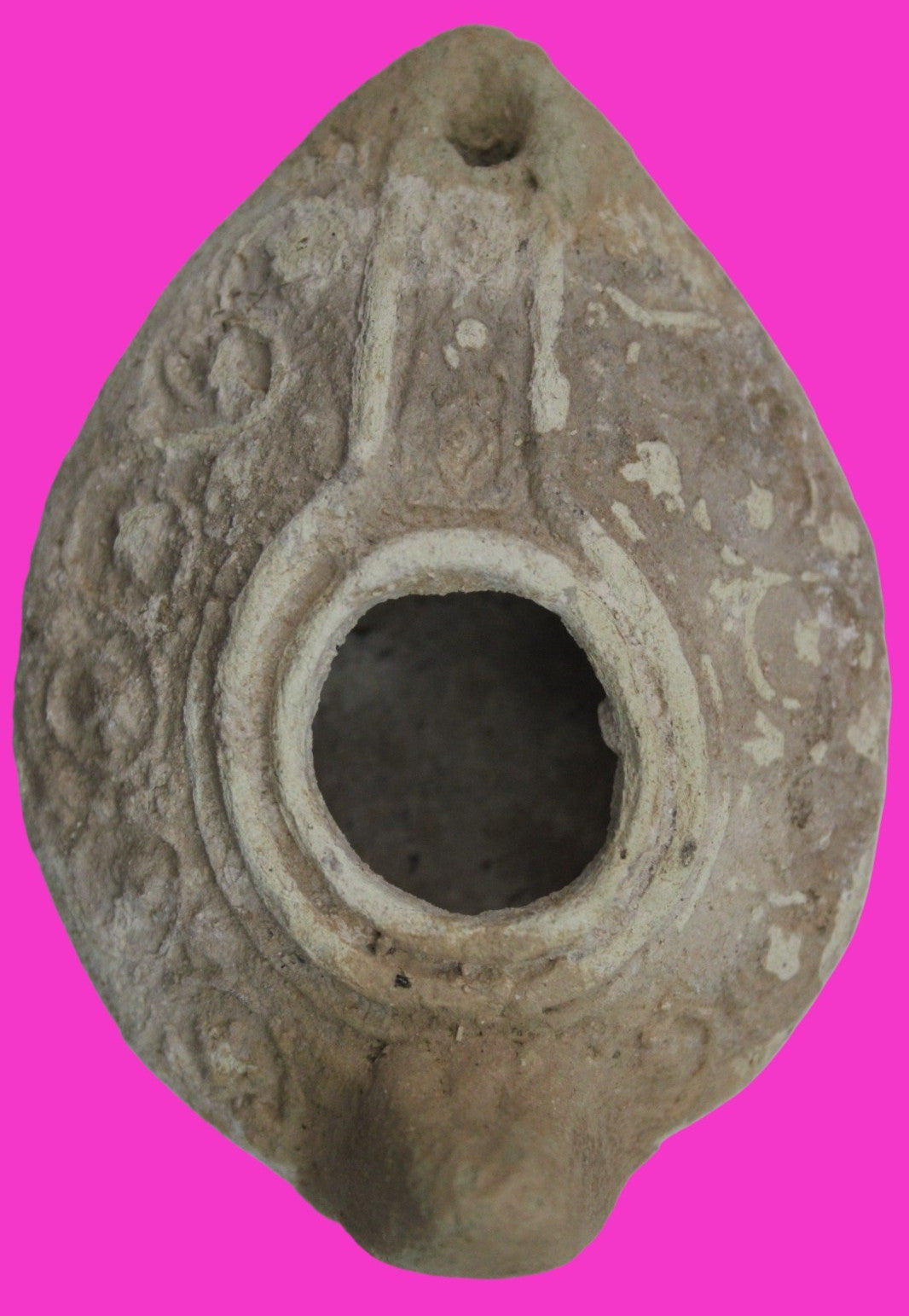 Holy Land Oil Lamp Ancient Artifact Time of the Christians 313-636 AD COA 219