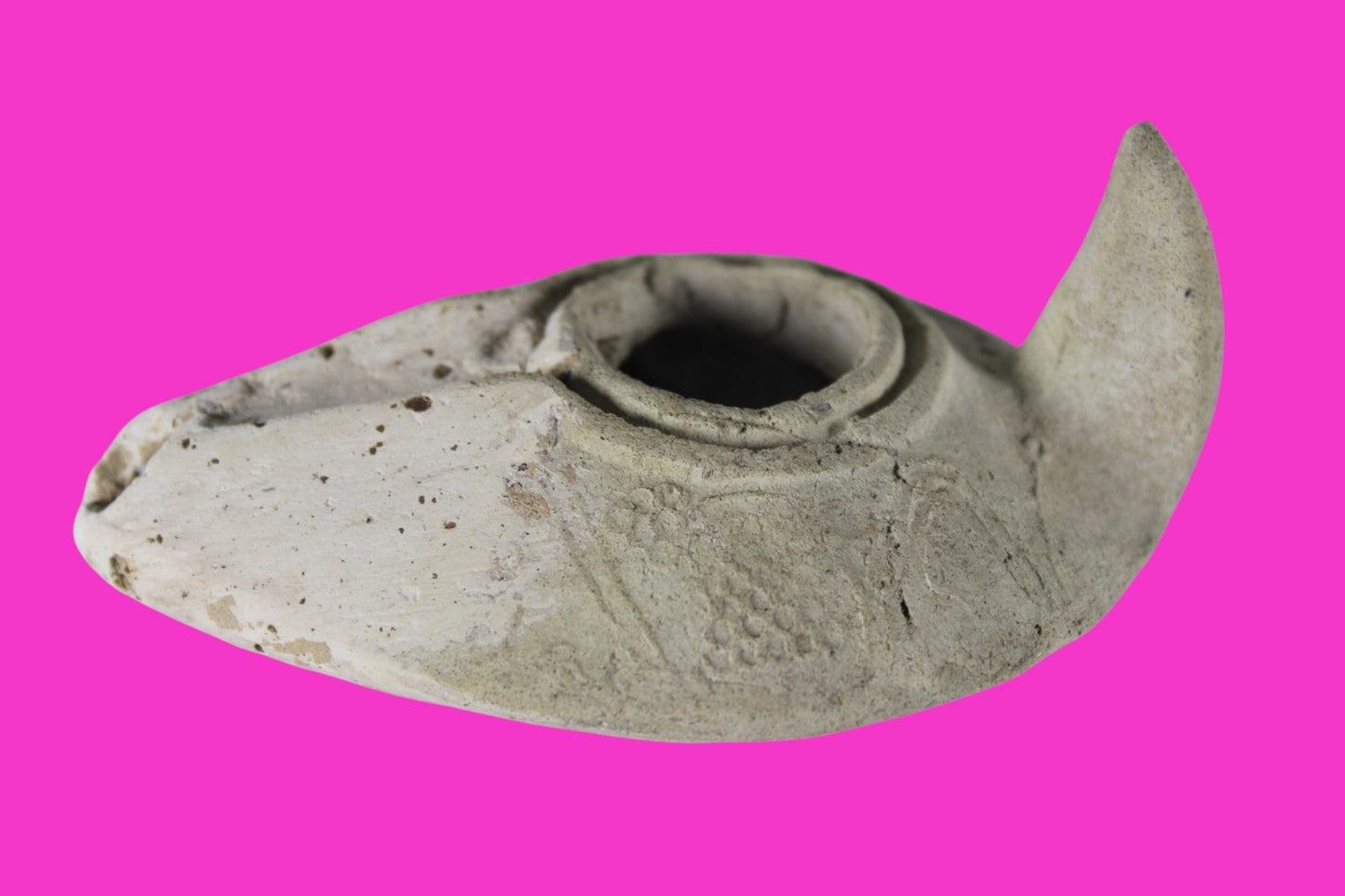Holy Land Oil Lamp Ancient Artifact Time of the Christians 313-636 AD COA 191