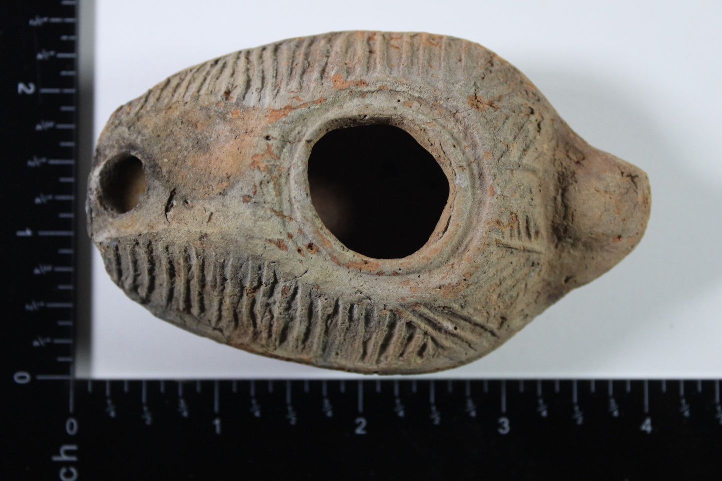 Oil Lamp Holy Land Ancient Artifact Jesus Christ Home Israel 300-600 AD COA 70