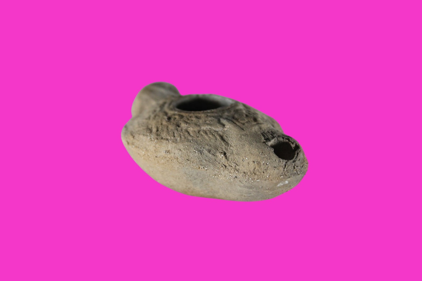 Ancient Holy Land Oil Lamp Artifact Jesus Christ Homeland 100BC-400AD COA 19
