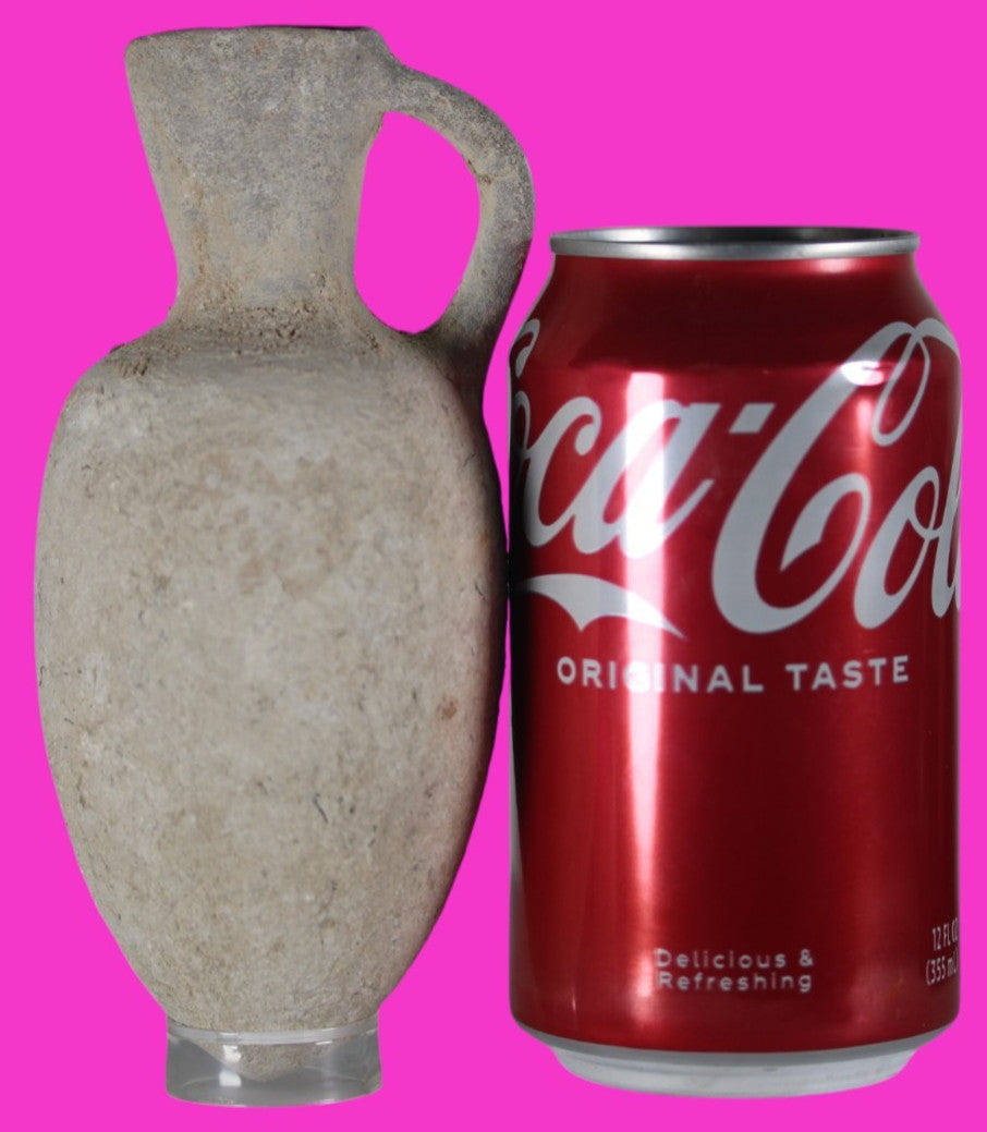 Time of Abraham Holy Land Artifact 6 inch Jar Jug Intact 2000 to 1500 BC COA Z09