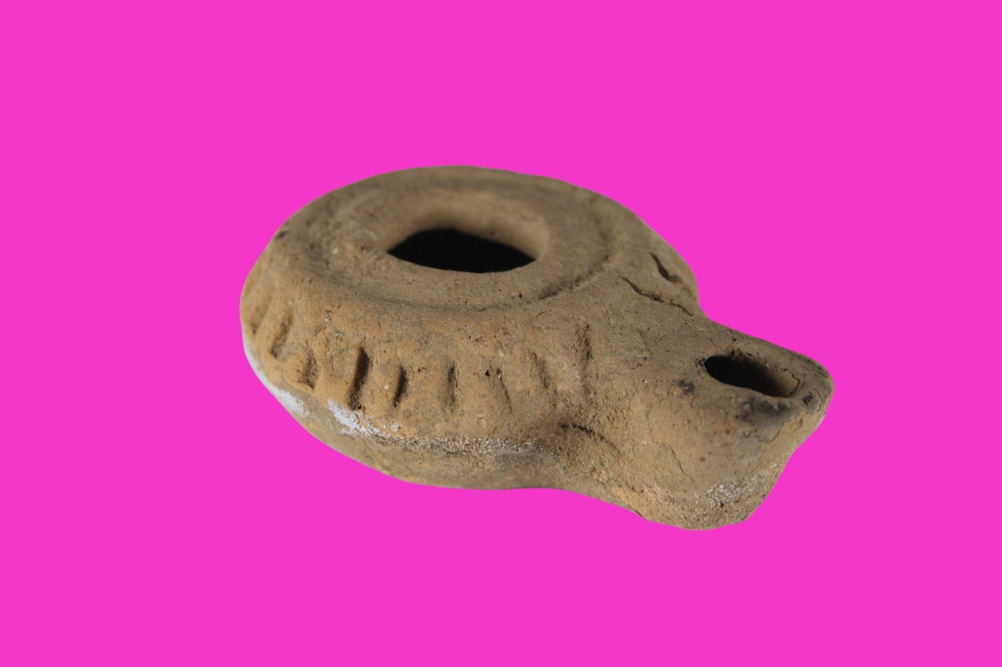 Holy Land Oil Lamp Ancient Artifact Time of Jesus & Apostles 63BC-323AD COA 158