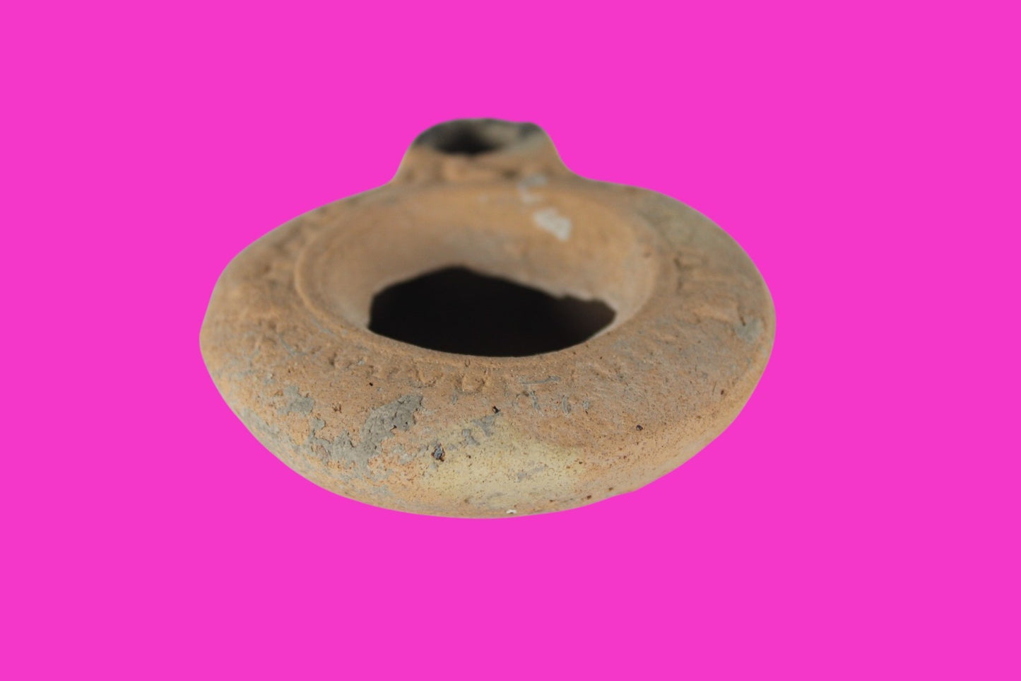 Holy Land Oil Lamp Ancient Artifact Time of Jesus & Apostles 63BC-323AD COA 135