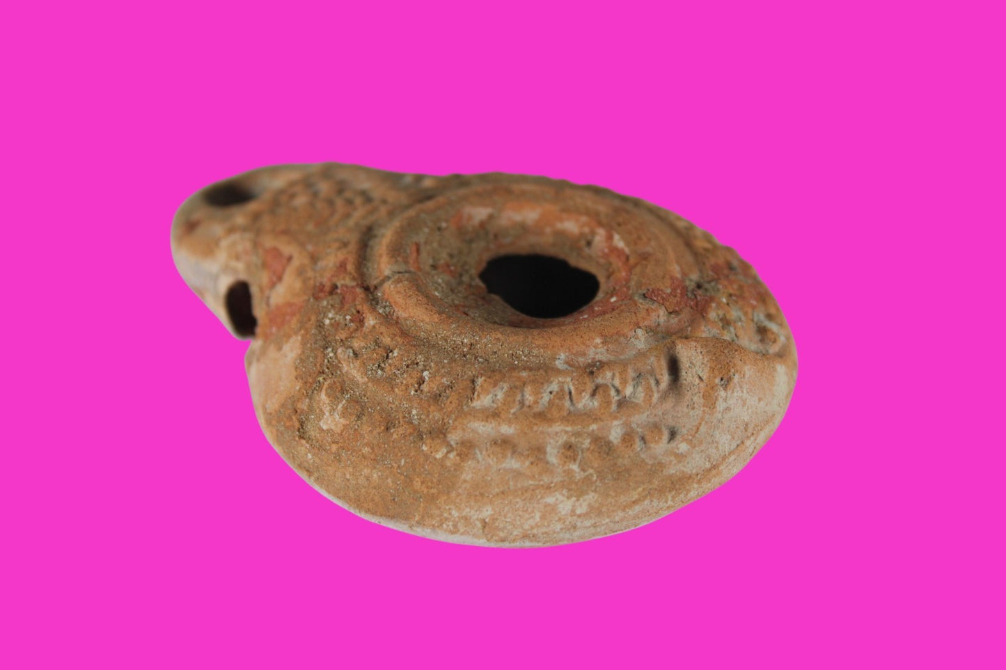 Holy Land Oil Lamp Ancient Artifact Time of Jesus & Apostles 63BC-323AD COA 164