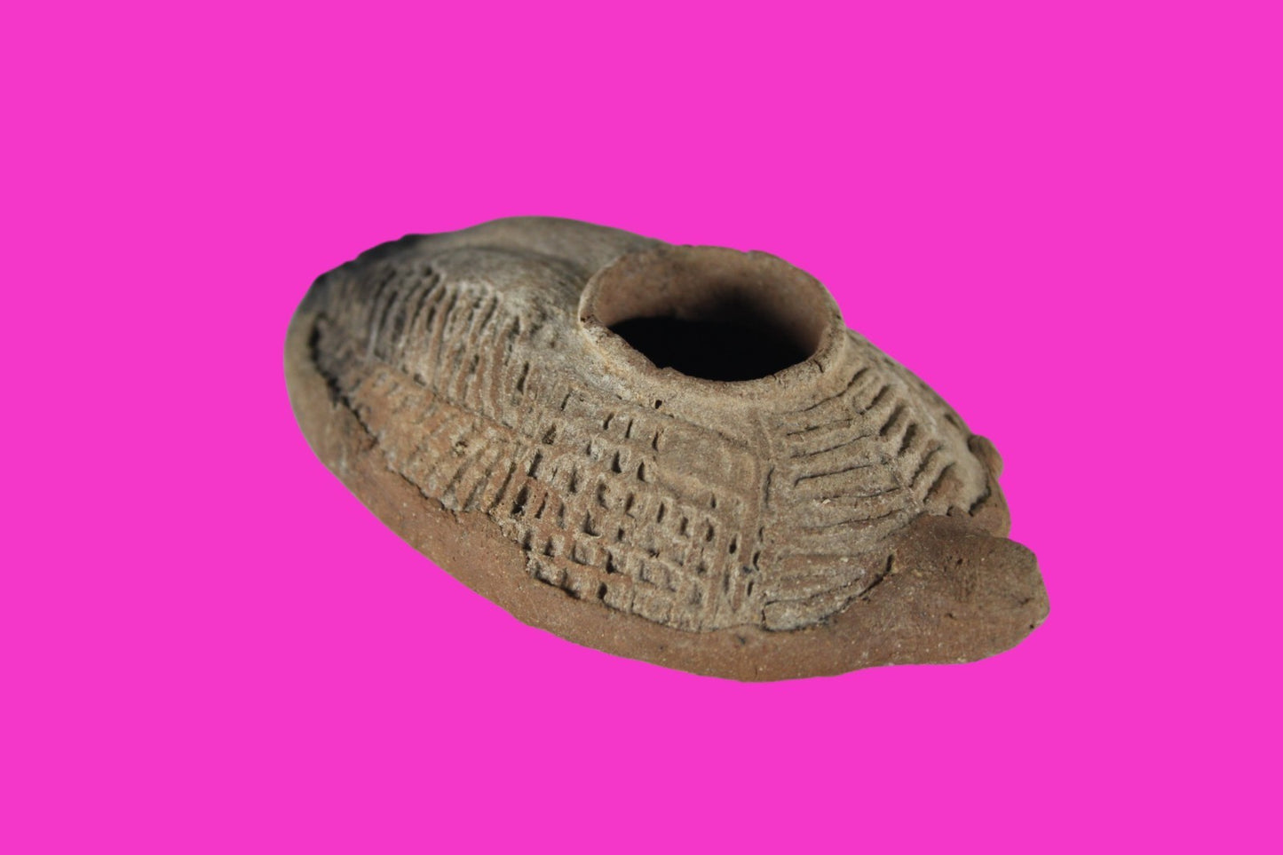 Holy Land Oil Lamp Ancient Artifact Time of the Christians 313-636 AD COA 210