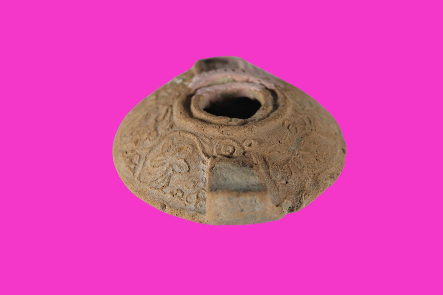 Holy Land Oil Lamp Ancient Artifact Time of the Christians 313-636 AD COA 208