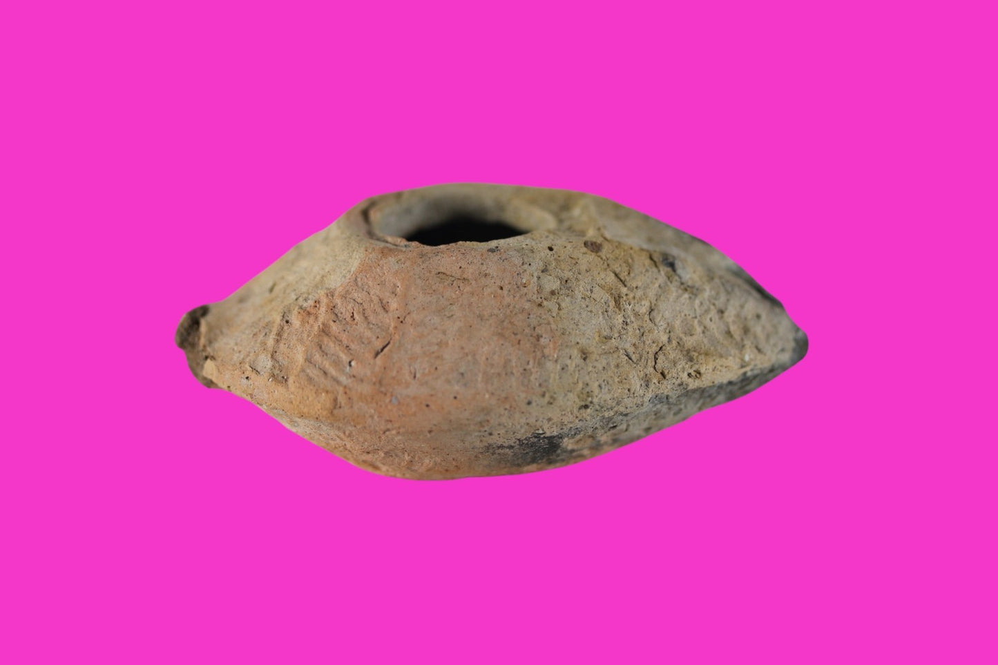 Holy Land Oil Lamp Ancient Artifact Time of the Christians 313-636 AD COA 47